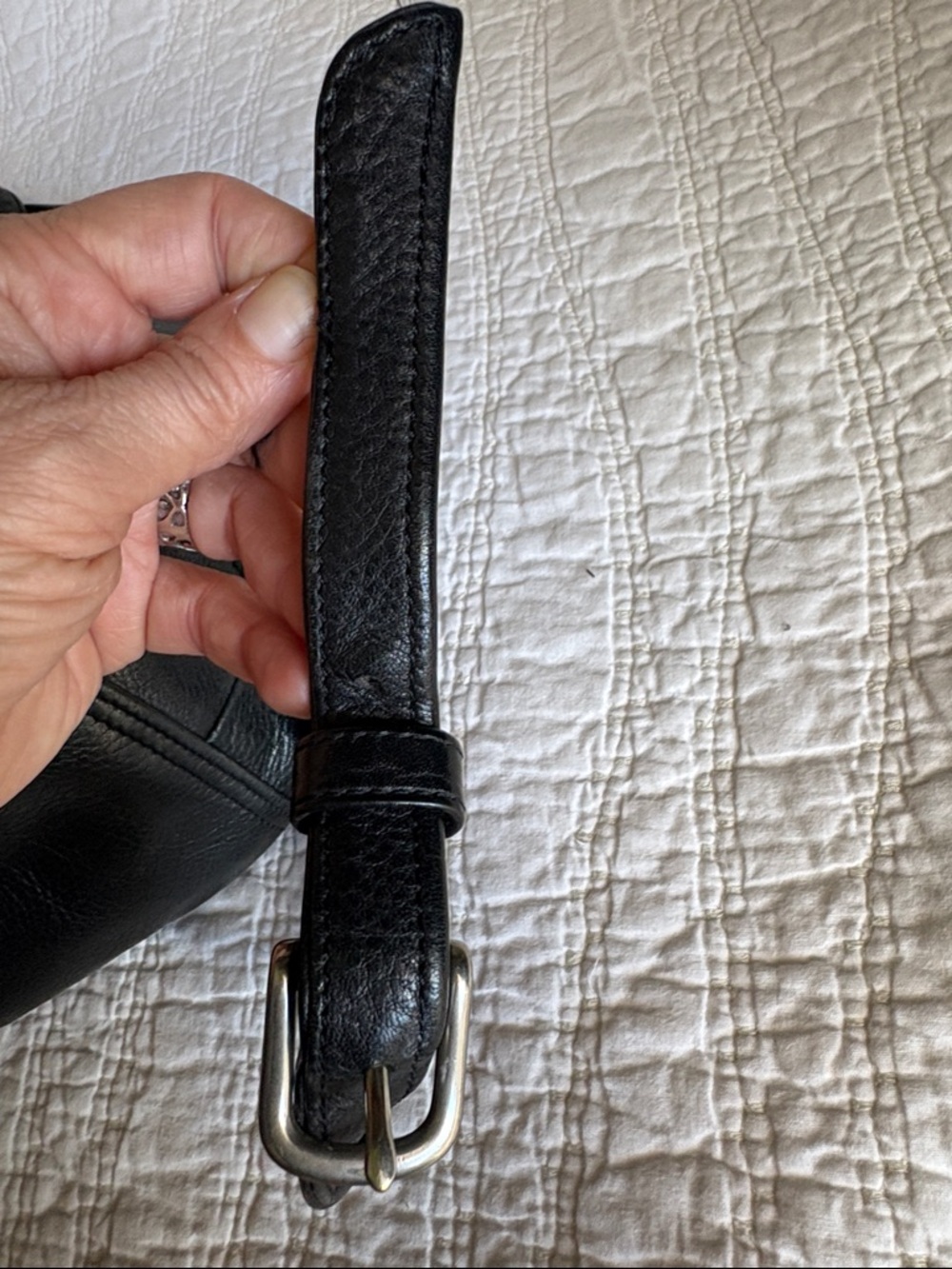 Everyday Black Leather Backpack - Sleek City Pack - Picture 15 of 15
